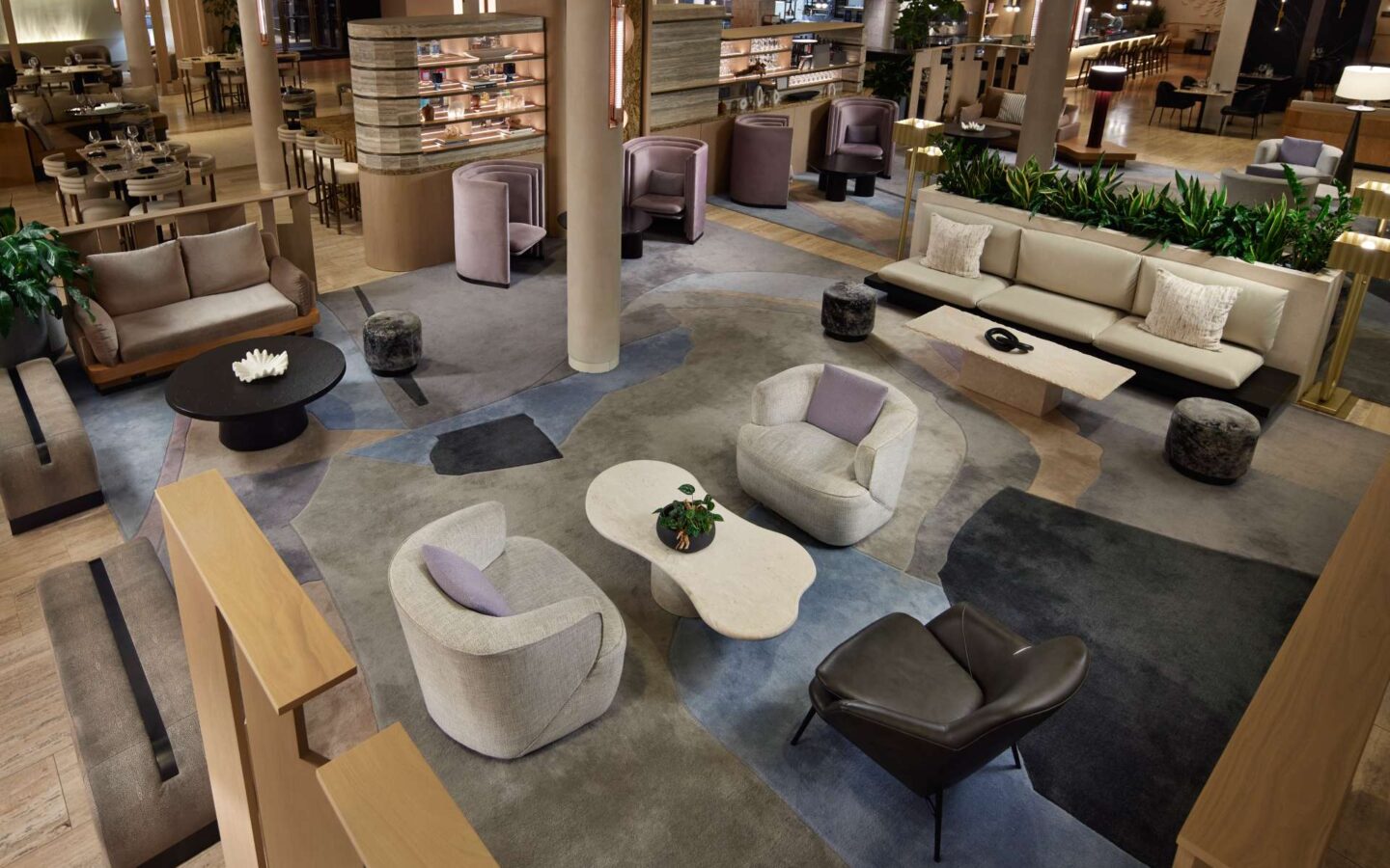 a living room filled with furniture