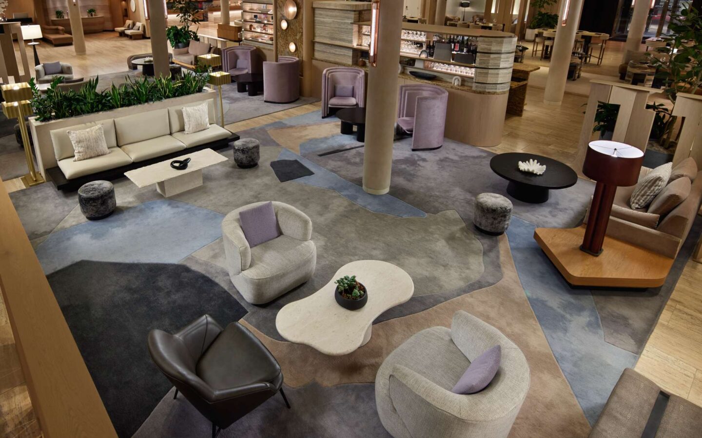 a living room filled with furniture