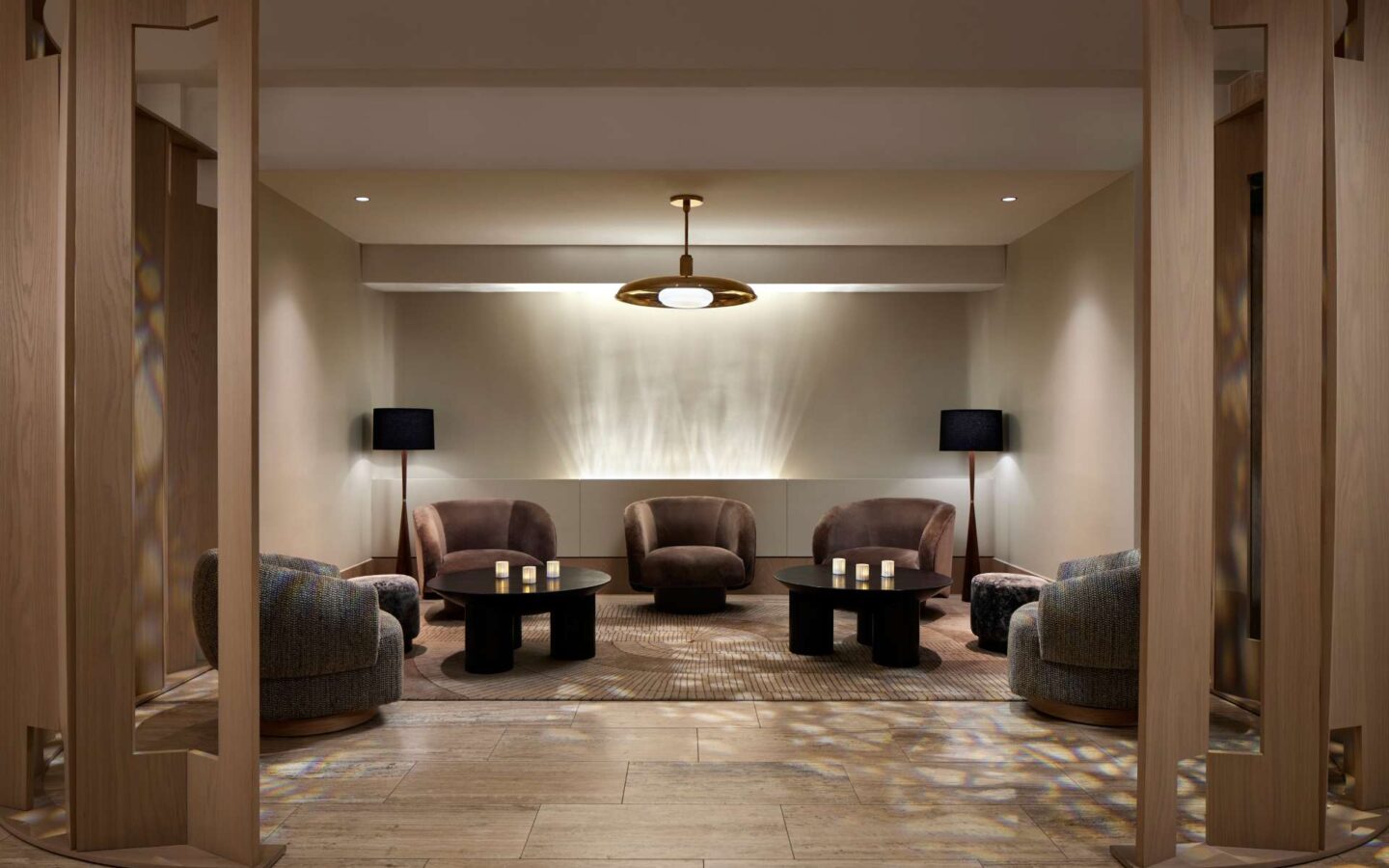 a living room filled with furniture