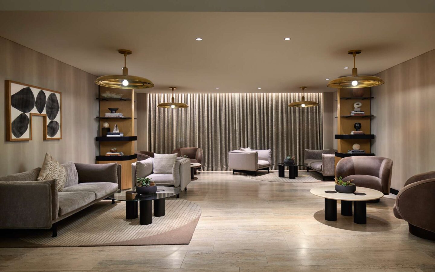 a living room filled with furniture